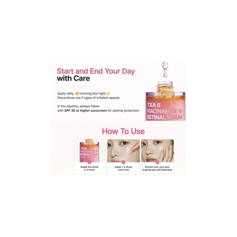 Purito Txa 6 Niacinamide 10 Retinal Serum 30ml Niacinamida Todo