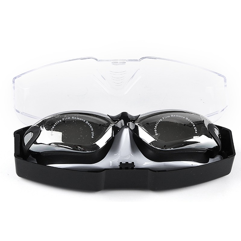 Swim Cap Goggles Set Electroplated UV Protection Swimming Accessories with
