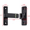 Wocoe 3 Packs Black 90/180° Barn Door Lock，Zinc Alloy Flip