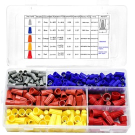 MuHize Spring Twist Wire Connectors 320Pcs - 22-10 AWG Electrical Connectors Kit with Gel Seal, Heat Resistant Nylon Caps for Automotive Home Wiring