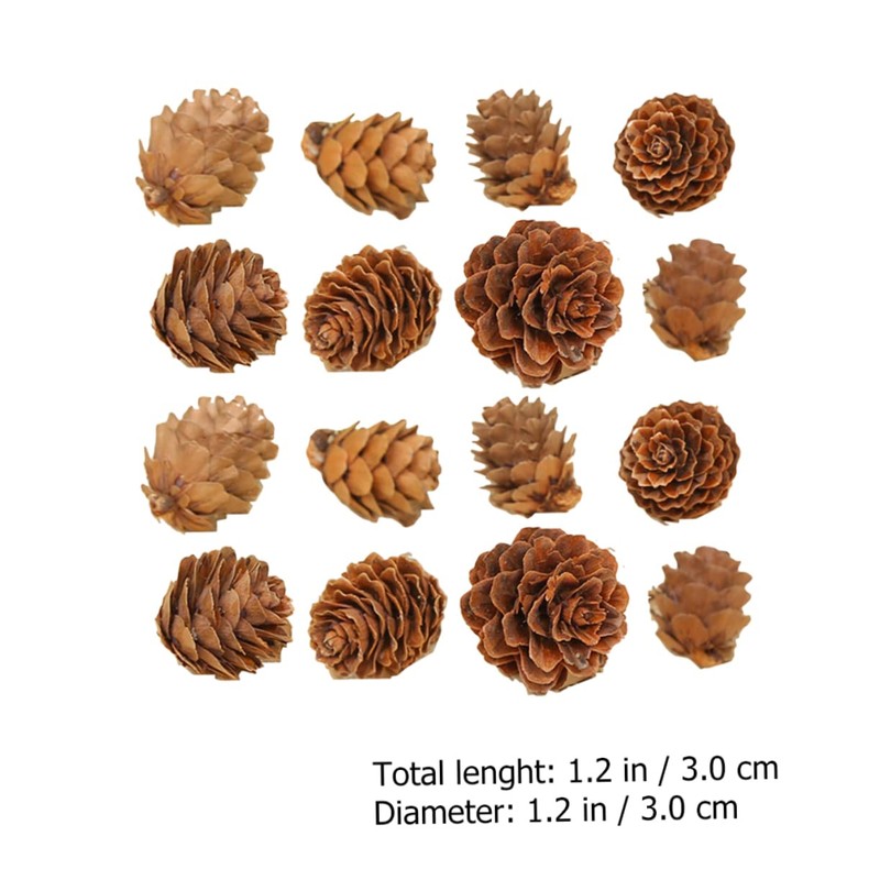 CAXUSD 100pcs Mini Pine Cone Decor Artificial Pine Cones for
