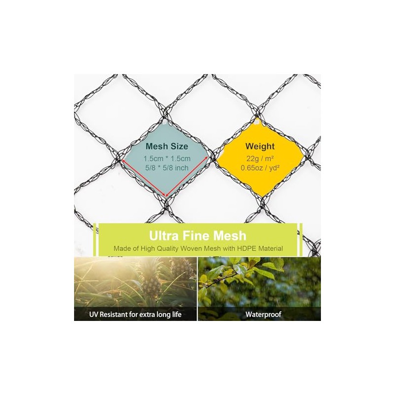 Heavy Duty Bird Netting for Garden - 13 x 40