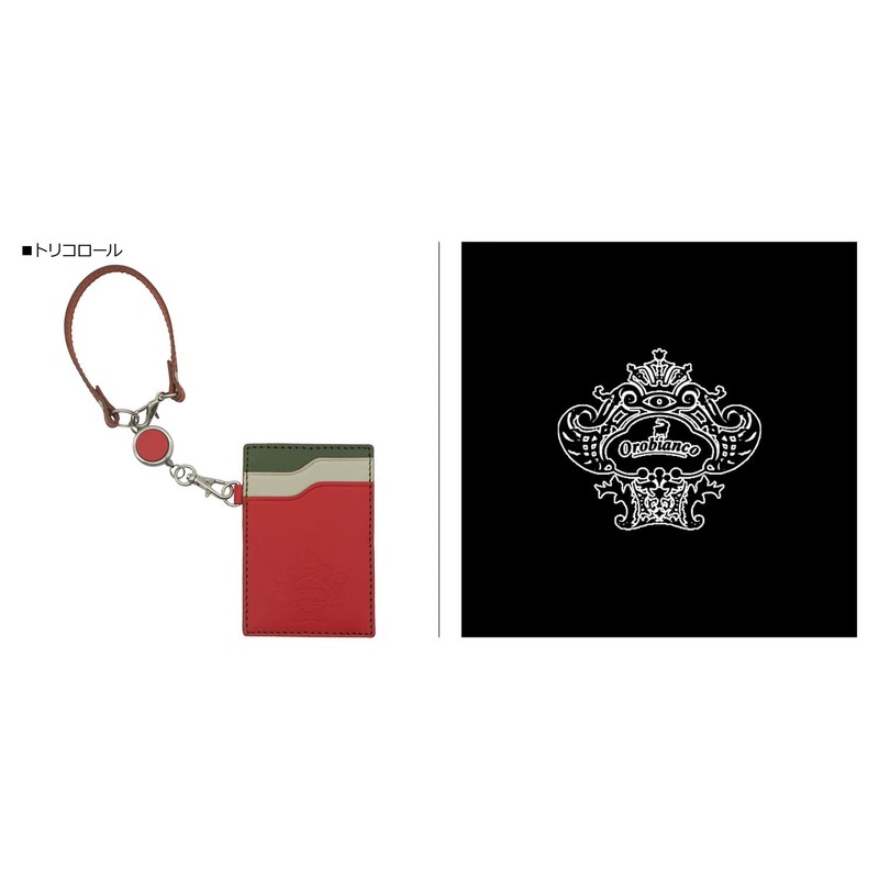 Orobianco Pass Case with Reel Brown OROBIANCO ORHO-010 ID Case
