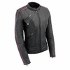 Milwaukee Leather MLL2570 Women's Black 'Phoenix Embroidered' Leather Motorcycle Jacket