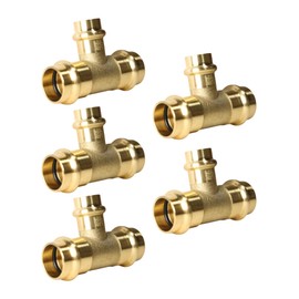 5 pcs XFITTING 3/4" x 3/4" x 1/2" Press Tee, 202-5-4=5X