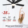 Mpayel Ceiling Fans with Lights- 46" Low Profile Indoor Ceiling