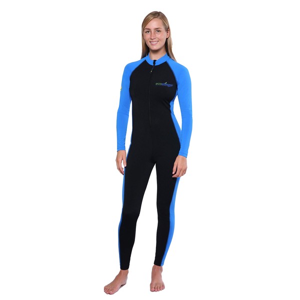 Women's Sun Protective Swimwear Stinger Suit Full Body Cover Swimsuit XXL Black/Blue