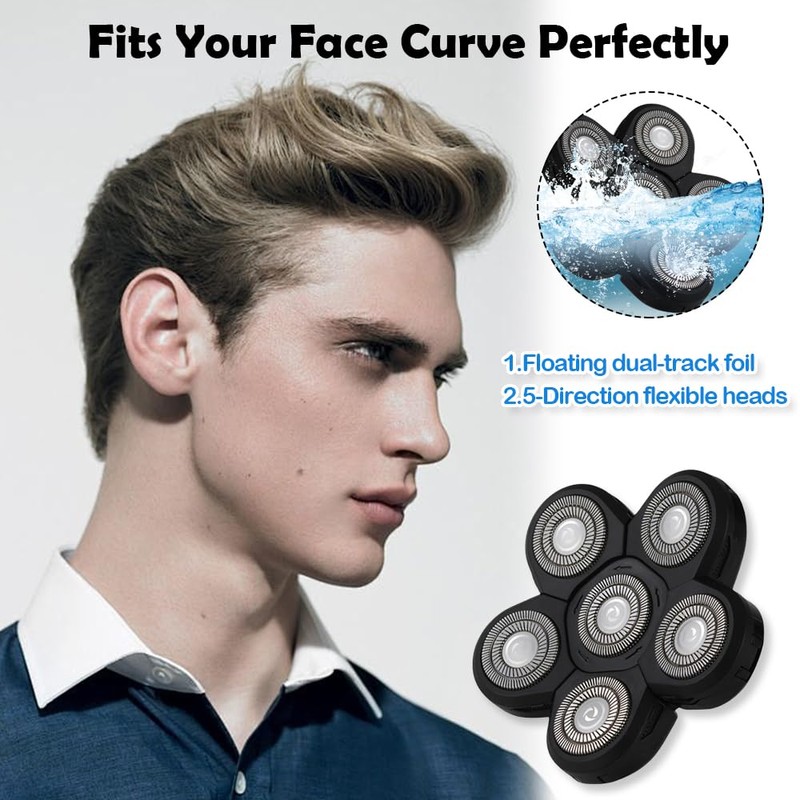 Head Shaver Replacement Heads, Universal Replacement Blade Head Shaver，Replacement Cutter