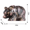 Hxswkk 3" Bear Figurine Gifts for Hand Carved, Gemstone for