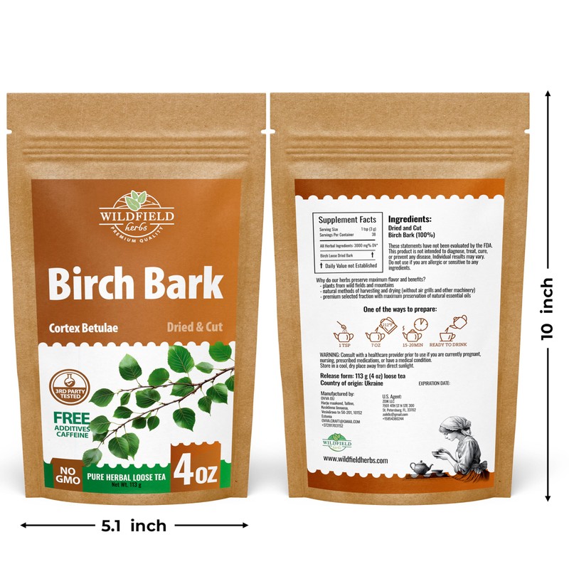 4 oz. Birch Bark Herbal Tea (Betulae Gemmae) – 113g