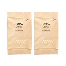 2 x Ampolla de collage dorado THE FACE SHOP FMGT recarga de pacto bidireccional 9,5 g #203