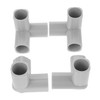 ifundom 4pcs Guardrail PVC Pipe Connector Elbow Pipe Fitting Canopy