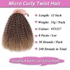 Samtress 8 Packs Micro Twist Kinky Curly Crochet Hair Extensions