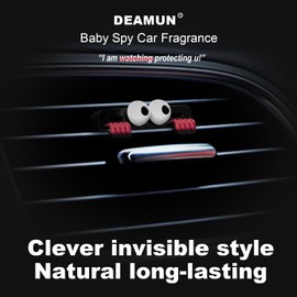 Car Air Freshener DEAMUN Baby Spy Hidden Invicible Cute Diffuser Vent Clips, Perfume Fragrance Long Lasting Fresh Scent,Decoration Accessories Gifts For Women Men with 8 Refills (Blue, 4 Scents)