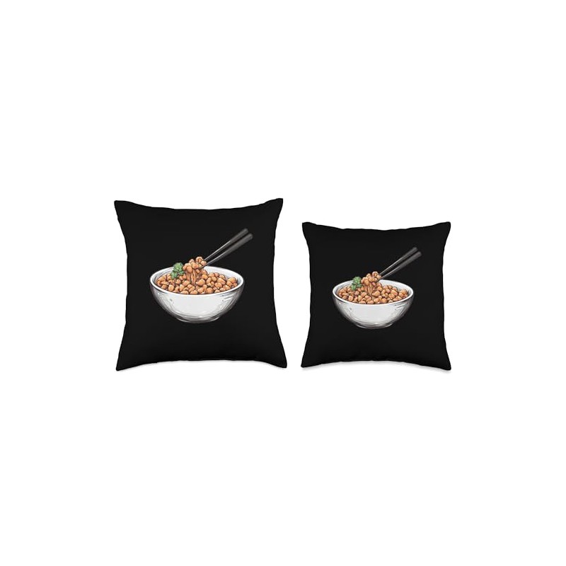 Natto Design Throw Pillow