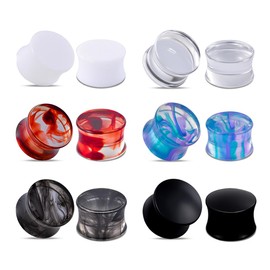 TBOSEN Acrylic Ear Gauges Color Ear Tunnels Stretching Kit Plugs Expander Mix Set