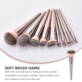 Healeved Kit De Brochas De Maquillaje 10 Piezas Cepillo Cosmético Para Base Corrector Polvo Rubor Labial Y Sombra De Ojos Cerdas Densas Para Difuminar