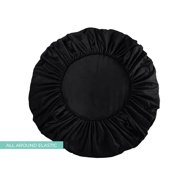 LivinEase Brushed Microfiber Black King Size Fitted Sheets - Premium