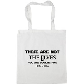 Hippowarehouse These are not the elves you are looking for - jon snow Tote Shopping Gym Beach Bag 42cm x38cm, 10 litres
