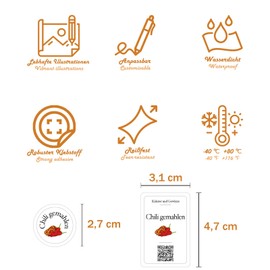 90 Gewürz Etiketten Deutsch/aufkleber gewürzetiketten rund, etiketten gewürzgläser eckig, gewürzaufkleber gewürzetiketten selbstklebend, gewürzaufkleber rund, gewürzgläser schwarz/spice jars