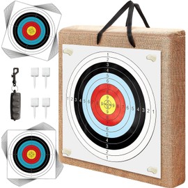 Archery Target Shooting Targets Bow Targets - Straw Target Practice Archery Backstop Archery Targets for Backyard for Compound Bow & Recurve Shooting Practice Outdoors17.7×17.7×2.4 in