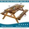 Picnic Table Cover with Bench Covers, Sunflower Wood RV Essentials