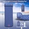 PACOONE Camping Sleeping Pad with Compass, Ultralight Inflatable Sleeping Mat