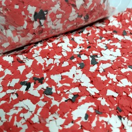 Epoxy Flakes for Flooring, 450G Decorative Color Chips for Concrete, Epoxy Resin and Countertops, Durable - Black, White, Red
