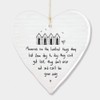 East of India Hanging Heart Gift Memories are the loveliest