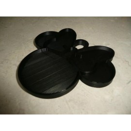 MINNIE MOUSE THEMED FACE EARS SHAPE BLACK CHRISTMAS ORNAMENT MADE IN USA PR4874