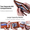 VISOUL Men's Leather Wallet with ID Window, RFID Protection, Genuine
