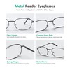 Eyekepper 4 Pairs Reading Glasses Metal Frame +2.25 Reader Eyeglasses