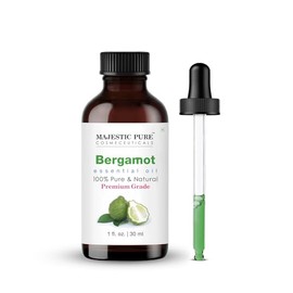 Majestic Pure Bergamot Essential Oil - 100% Pure and Natural, Therapeutic Grade Bergamot Oil, 1 fl. oz