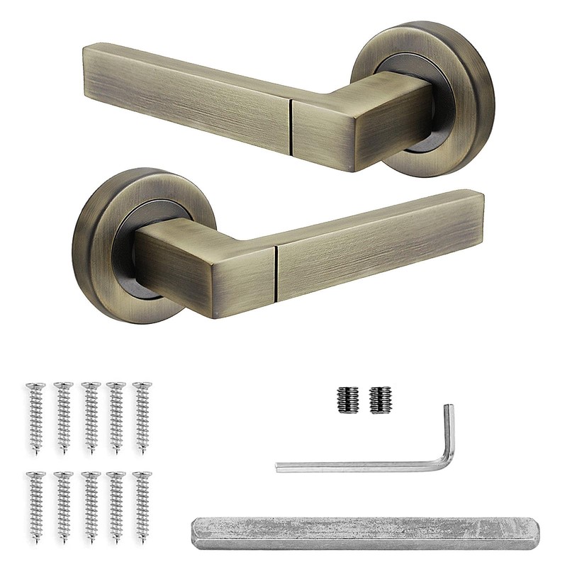 Decoranddecor Lumina Internal Square Door Handles Lever On 54mm Rose