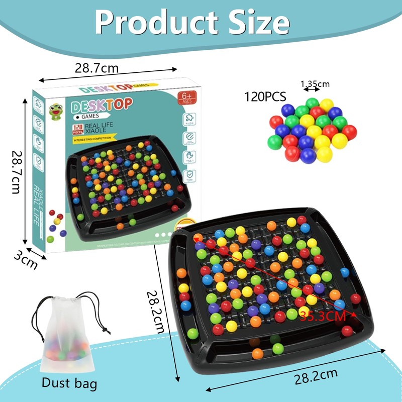 Intellectual Chess Board Rainbow Ball, Ball Removal Chess Board, Rainbow