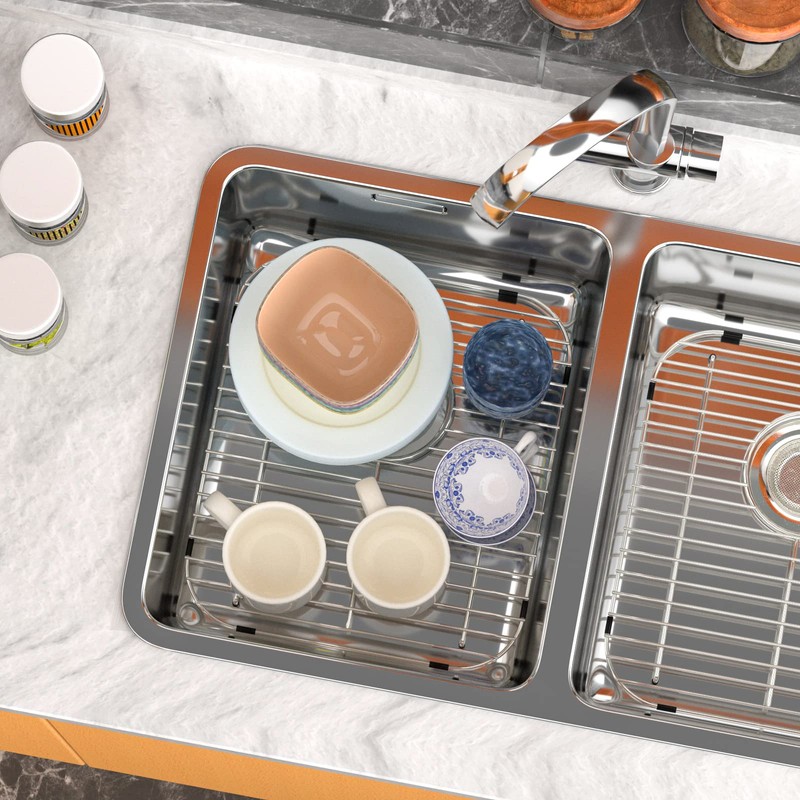 SANNO Kitchen Sink Grates Bottom Grid, Sink Bottom Grid for