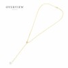 Cream Dot Necklace, Women's Popular, Long Chain, Freshwater Pearl, Slide