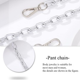 Bounzhi Acrylic Jean Chain Punk Wallet Rock Pocket Chain for Men and Women (C)