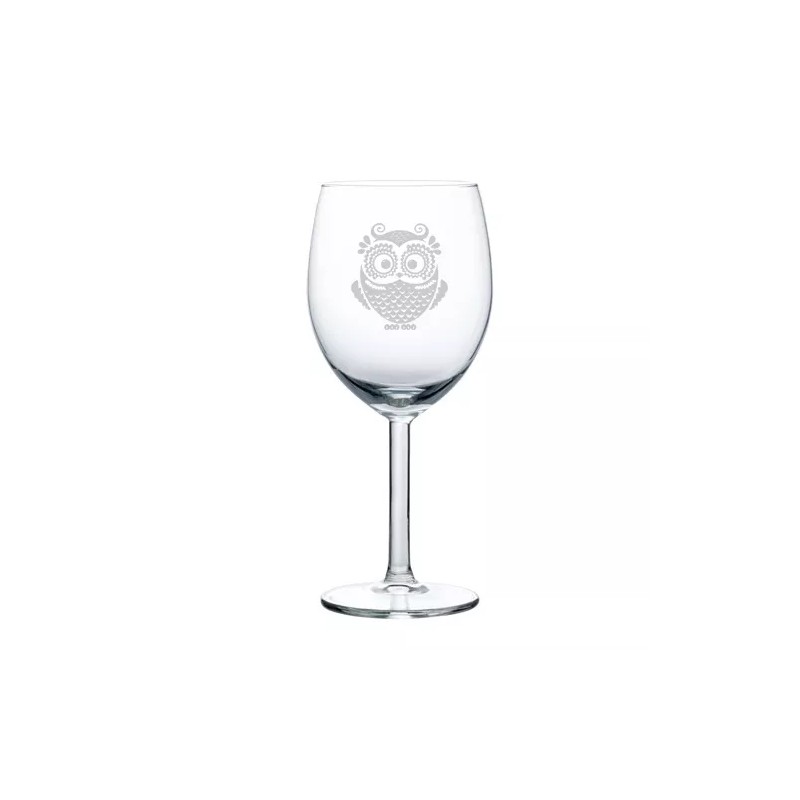 MIP Wine Glass Goblet Red or White Wine 10oz Owl