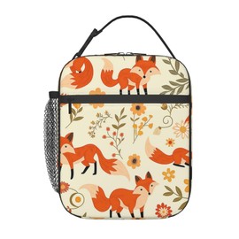VANZEV Cute Fox Lunch Box for Adults Women Girls Boys Kids Animal Lunch Box Insulated Cooler Reusable Lunch Bag Container Gifts for Work Office Picnic Travel School