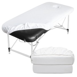 Tvvcalk 2pcs Massageliege Bezug, Waschbar Spannbezug für Massageliege, Bezug für Massageliege Atmungsaktive 70 x 190 x12cm, Weiß