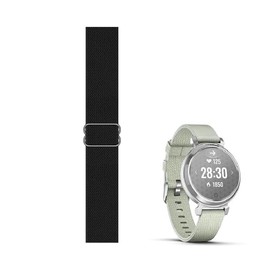 C2D JOY Stretchy Loop Strap Compatible with Garmin Lily 2 Watch Band Adjustable Elastic Nylon Wristband-Black,Medium