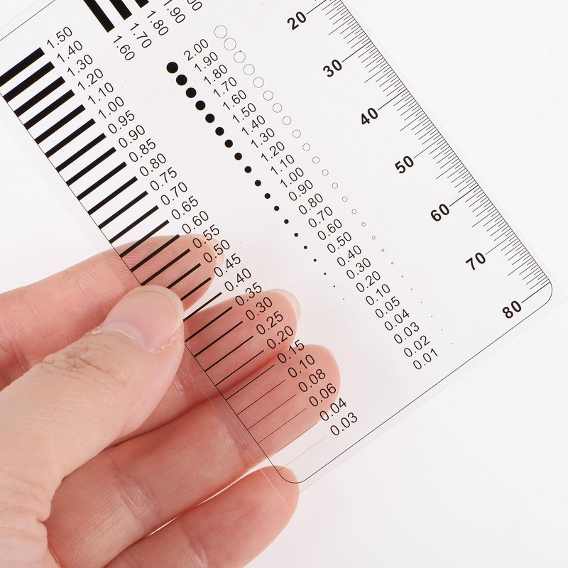 HARFINGTON High Precision SEC Size Estimation Chart 80mm Covered Transparency