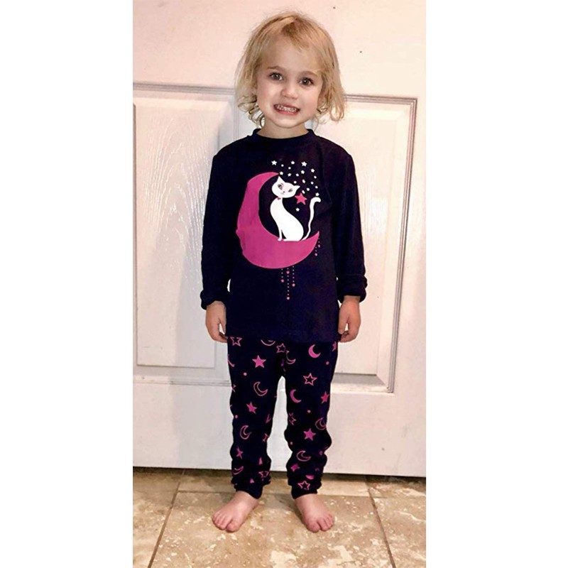 Tkiames Girls’ Pyjamas with Giraffe Design, Cotton, Long Sleeve Pyjamas
