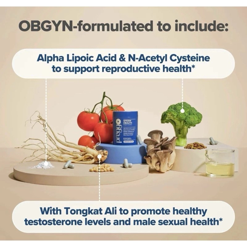 PREGGO O-Positive – Sperm Health Support – 60 Capsules