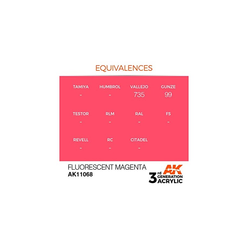 AK Interactive 3rd Gen Acrylic Fluorescent Magenta 17ml