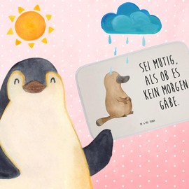 Mr. & Mrs. Panda Bath Mat Platypus Courage Gift Bath Mat Holiday Platypus New Beginning Bathroom Rug Sea Animals Sea Training