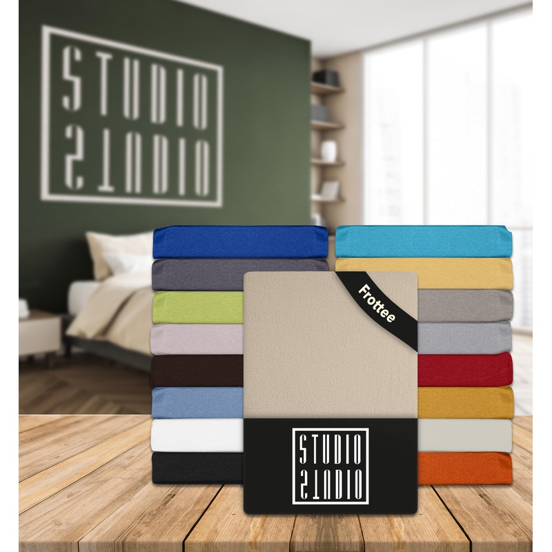 STUDIO Basic Terry Fitted Sheet 90 x 200 cm, Cotton