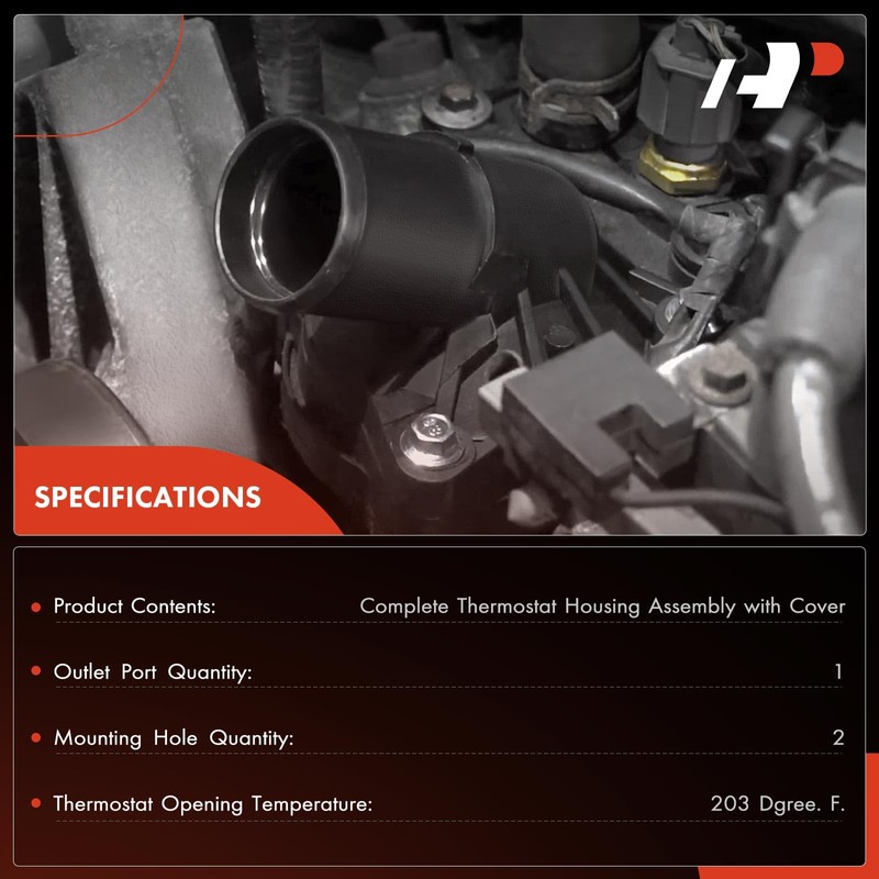 A-Premium Engine Coolant Thermostat Housing Assembly Compatible with Chrysler 300