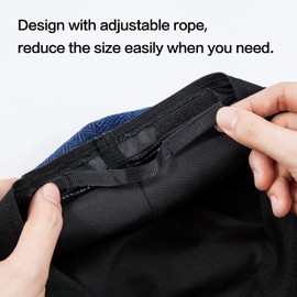 LADYBRO Gatsby Newsboy Cap for Men - Black Herringbone Tweed Wool Blend Newsboy Ivy Hat